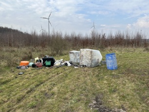 Illegale Müll Windpark