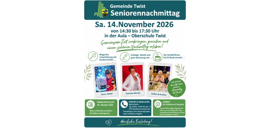 Seniorennachmittag 2026 Flyer Seniorennachmittag 2026